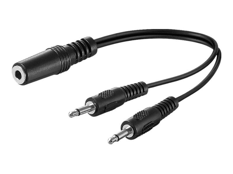 Wentronic Audio Adapter - 3.5mm Stereo Mini Jack Male to Female - 20cm
