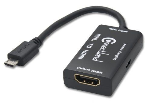 Adaptateur audio/vidéo SybaUSA CL-ADA31027 - Connecteur Micro-USB Type B mâle vers HDMI et Micro-USB Type B femelle - 15 cm - Noir