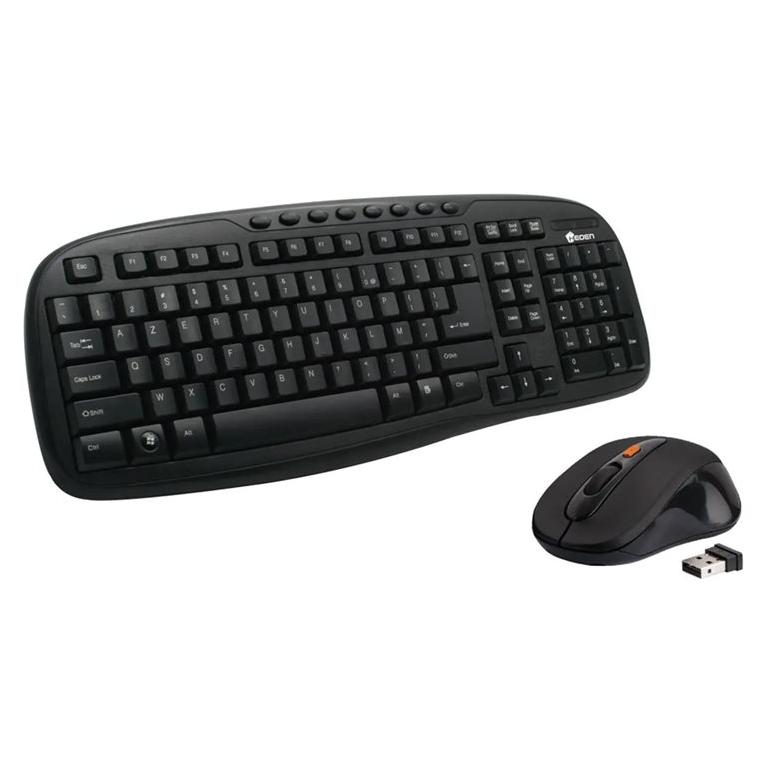 Heden 2.4GHz Wireless Keyboard and Mouse Set (Black)