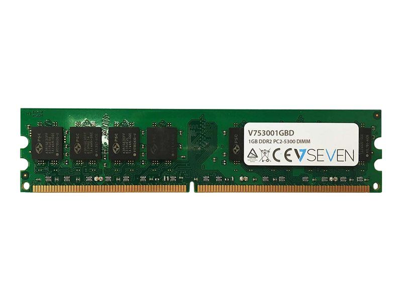 V7 DDR2 1GB Module (PC2-5300, 667MHz, 240-pin DIMM, Unbuffered, Non-ECC)