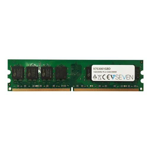 Módulo V7 DDR2 1GB (PC2-5300, 667MHz, 240 pines DIMM, Sin búfer, No ECC)