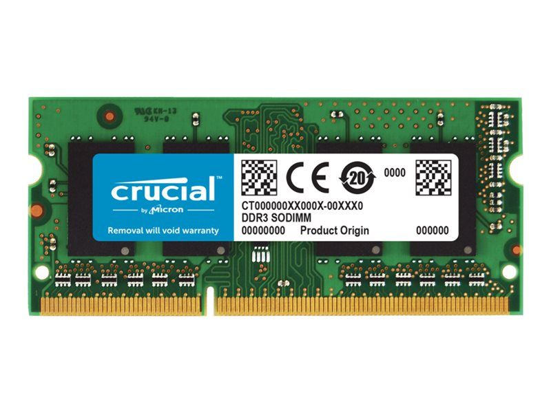 Micron Technology - DDR3 8GB SO DIMM Module - 1600MHz / PC3-12800 - CL11 - 1.35V/1.5V - Unbuffered Non-ECC Memory