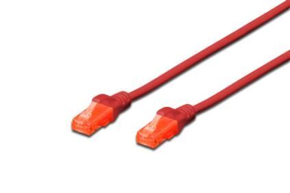 Digitus Professional - RJ-45 (M) to RJ-45 (M) Networking Cable - UTP CAT 6e - Red