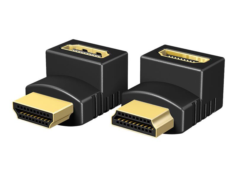 Adaptador HDMI RaidSonic ICY BOX IB-CB009-1 - 2 x Conector HDMI macho a hembra - Negro - Compatible 4K
