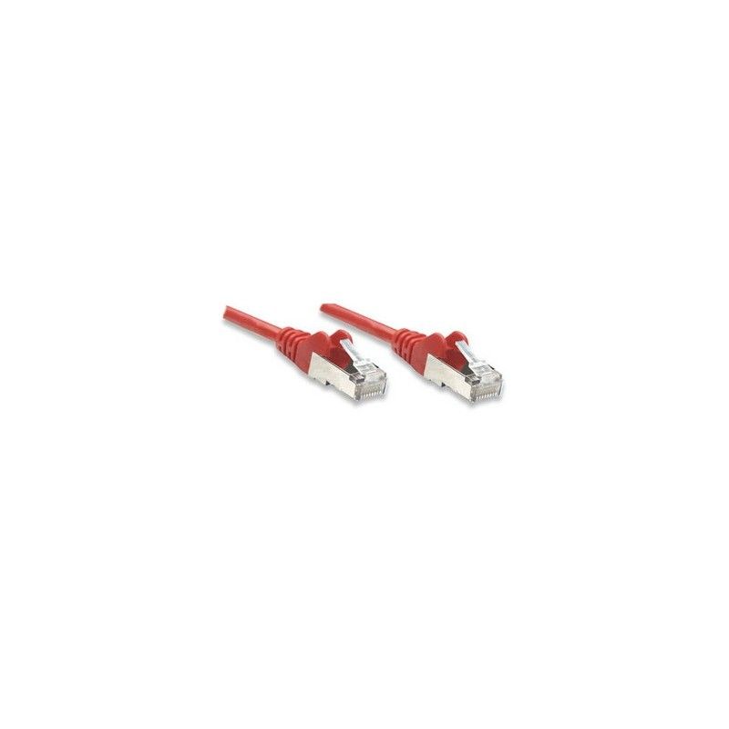 IC Intracom Intellinet Network Patch Cable, Cat5e, 7.6m, Red, SF/UTP, Gold Plated Contacts, Snagless, Booted