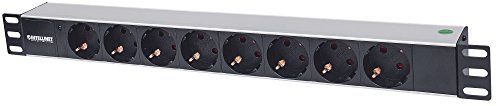 IC Intracom 19" 1.5U Rackmount Power Strip, 8-Way, No Surge Protection