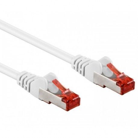 Intellinet Network Patch Cable, Cat6, 2m, White, Copper, S/FTP, LSOH / LSZH, PVC, RJ45, Gold Plated Contacts, Snagless, Booted, Lifetime Warranty, Polybag - Cordon de raccordement - RJ-45 (M) pour RJ-45 (M) - SFTP, PiMF - CAT 6 - sans halogène...