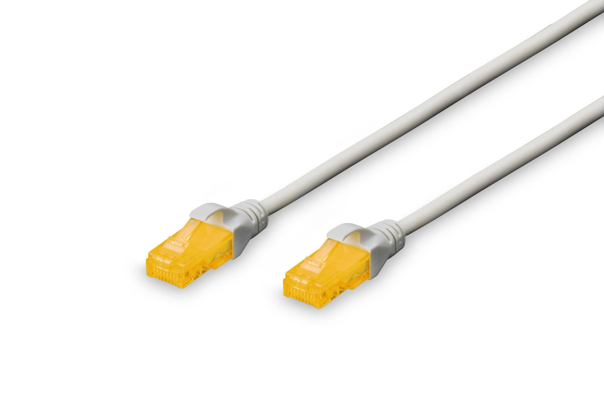 Assmann DIGITUS Professional - RJ-45 (M) to RJ-45 (M) Connector Cable - 2m - UTP - CAT 6a - Halogen-Free - Gray