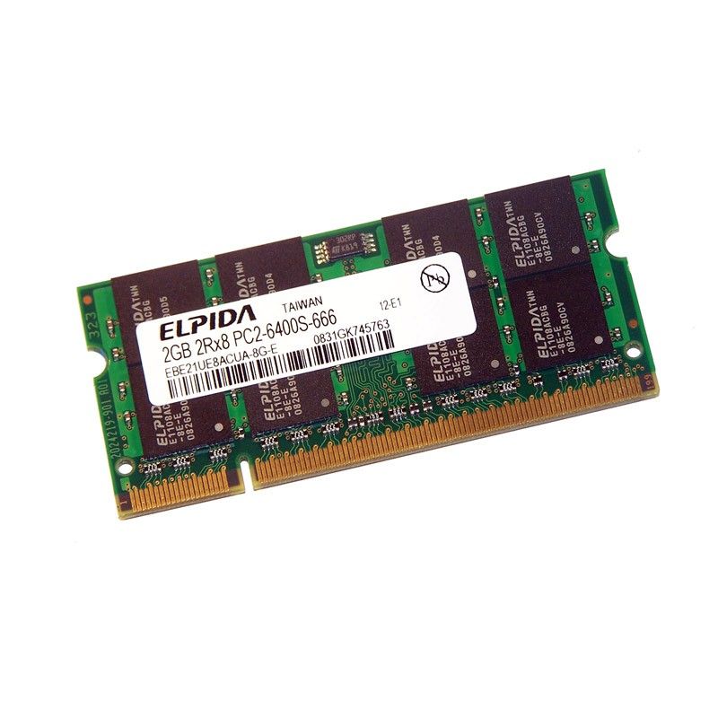 Elpida 2GB DDR2 SODIMM RAM (EBE21UE8ACUA-6E)