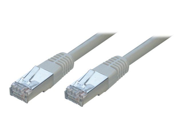 Câble MCL Eco - Câble RJ-45 - 3 m - Câble torsadé écrané (F/UTP) - Cat 5e - Moulé et verrouillé - Gris