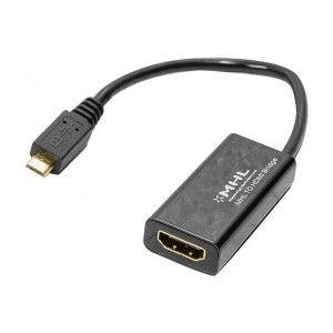 Adaptador de audio/video Exertis Connect - HDMI Femenina a Micro-USB 11 Pines (MHL) Masculino
