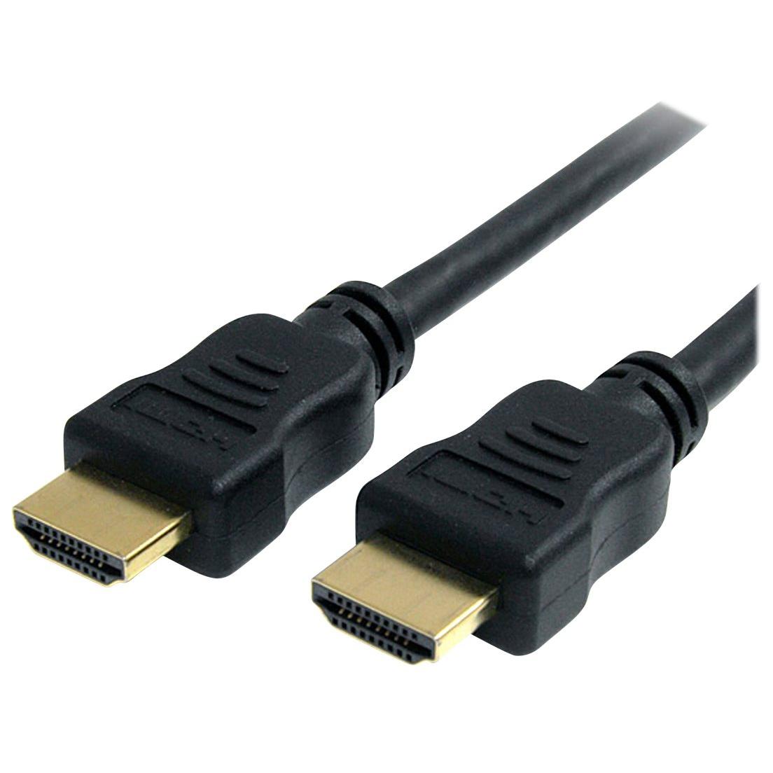 StarTech 1m High-Speed HDMI Cable with Ethernet - HDMI to HDMI - Male/Male - Black - Gold Plated - HDMI Cable with Ethernet