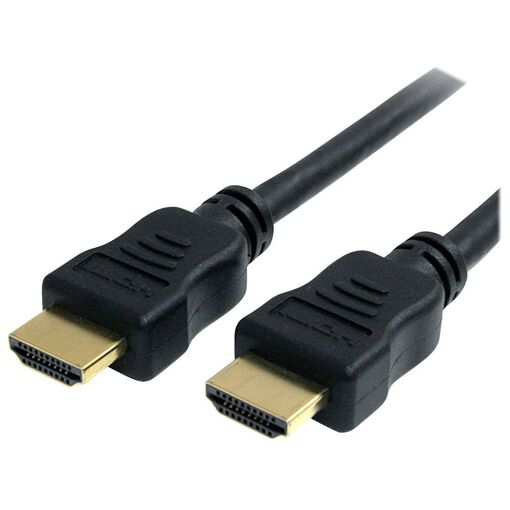Cable HDMI de alta velocidad StarTech de 1 metro con Ethernet - Cordon HDMI a HDMI - Macho/Macho - Negro - Oro - Cable HDMI con Ethernet