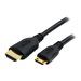 StarTech High-Speed HDMI with Ethernet Cable - 0.5m, HDMI to Mini HDMI M/M, 50cm, Shielded, Black