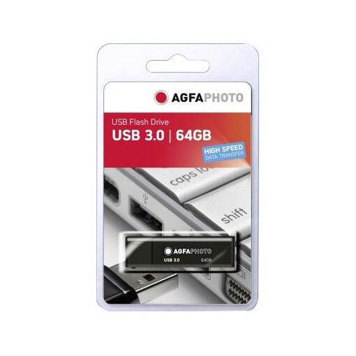 AgfaPhoto USB Flash Drive 64GB Type-A 3.2 (3.1) Gen 1 Black