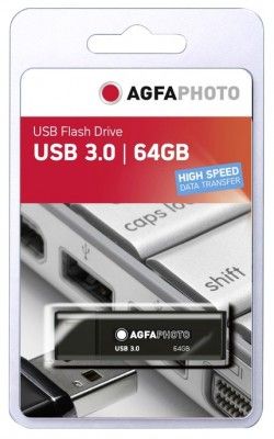 AgfaPhoto USB Flash Drive 64GB Type-A 3.2 (3.1) Gen 1 Black