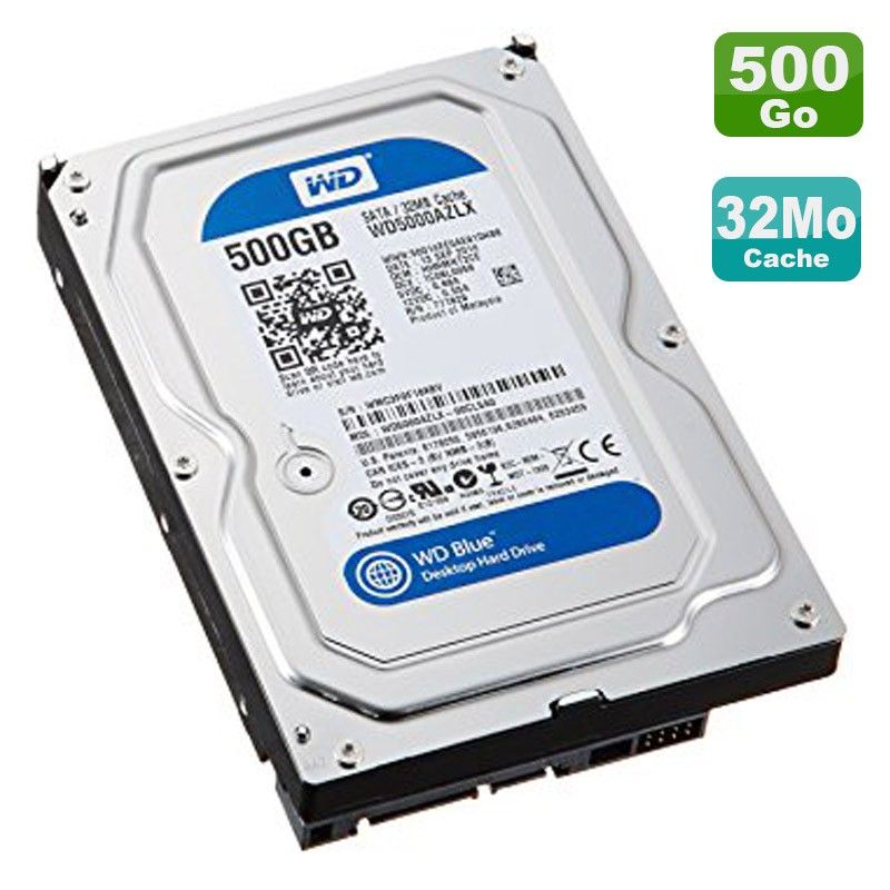 Unidad de disco duro interna Western Digital Caviar Blue de 500 GB con interfaz SATA