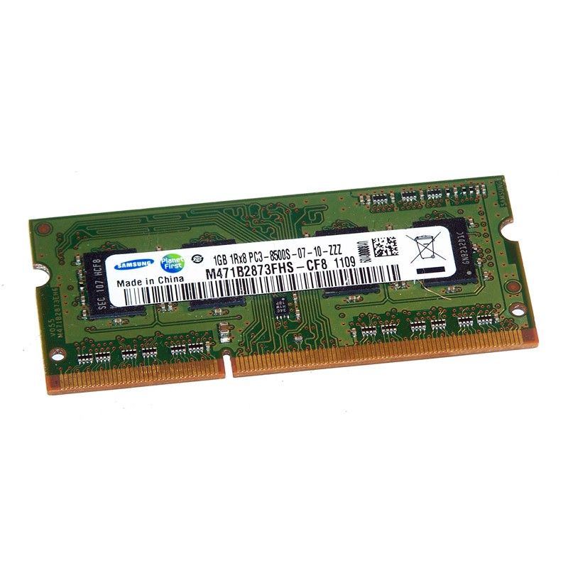 Samsung 1GB SODIMM RAM (M471B2873FHS-CF8, PC3-8500U, DDR3 1066MHz CL7)