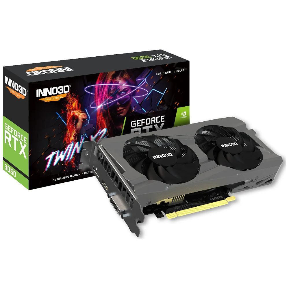 Inno3D GeForce RTX 3050 Twin X2 (LHR), 6 Go GDDR6, PCI-Express