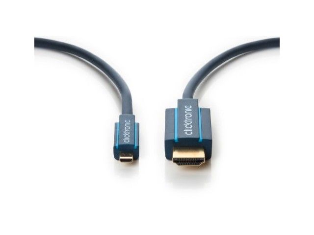 Clicktronic HDMI Cable (2x Male HDMI - 1x Micro D Male)