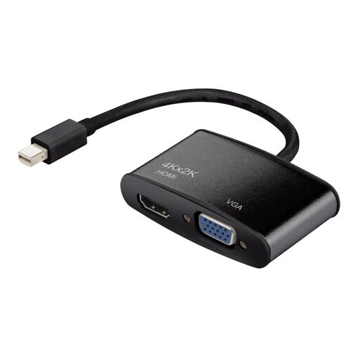Convertisseur vidéo Mini DisplayPort vers HDMI et VGA - Noir