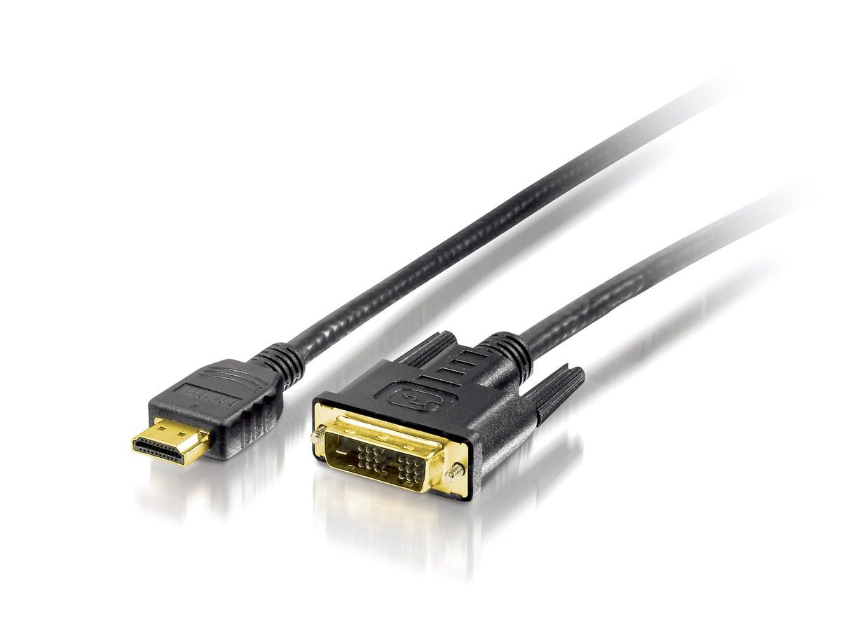 Digital Data Communications HDMI to DVI-D Adapter Cable - 10m, Triple Shielded, Black