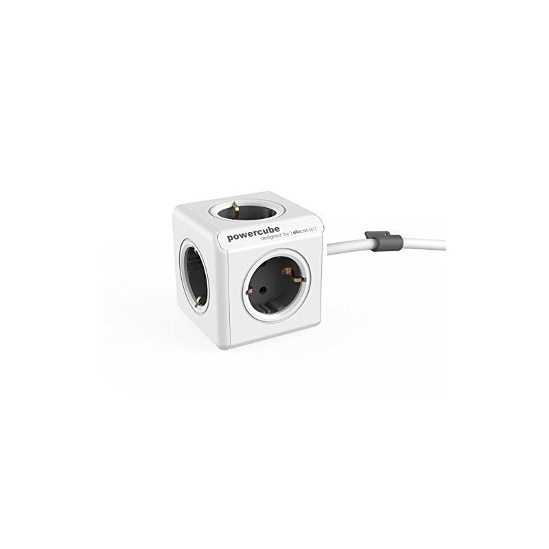 Allocacoc PowerCube Extended, 1.5m Grey Type F Cable