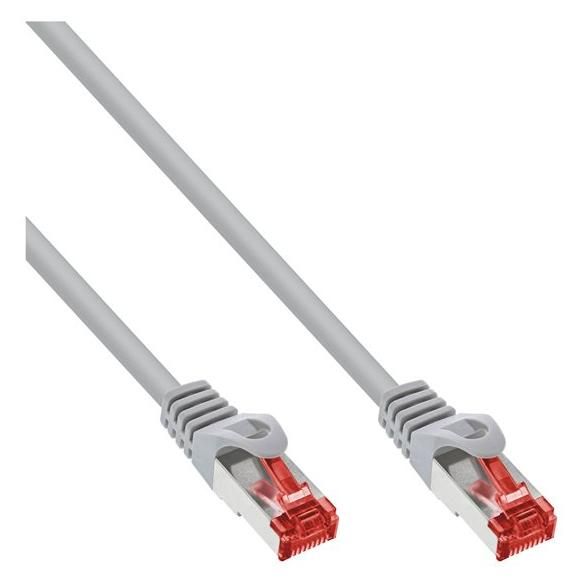 INTOS ELECTRONIC CAT 6 SSTP Twisted Pair Cable, 2m, Gray