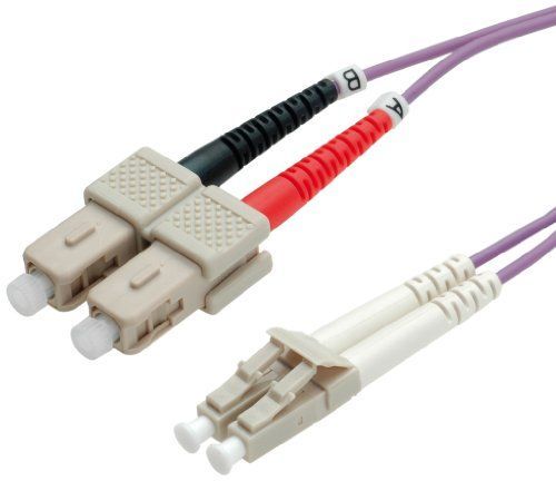 Secomp OM4 Multi-Mode Optical Fiber Cable, 50/125µm, LC to SC, 5m, Violet