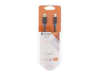 Cable USB König - USB Tipo B a USB-A - 2m