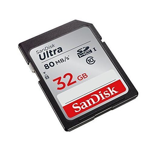SanDisk Ultra 32GB SDHC Memory Card, U1, 80MB/s [Latest Version]