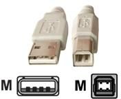Dexlan USB Cable - 1.8m, Type-B to Type-A