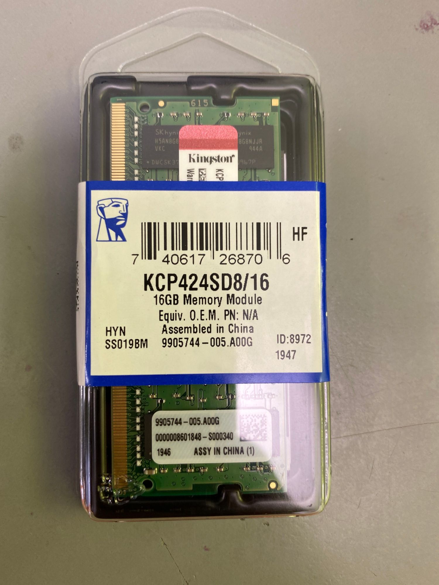 Kingston 16GB DDR4 SO-DIMM 2400MHz Memory Module