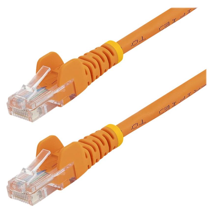 StarTech 5m Unshielded Twisted Pair (UTP) Cat5e Ethernet Cable - Orange, Anti-Kink, RJ45 M/M - 5m
