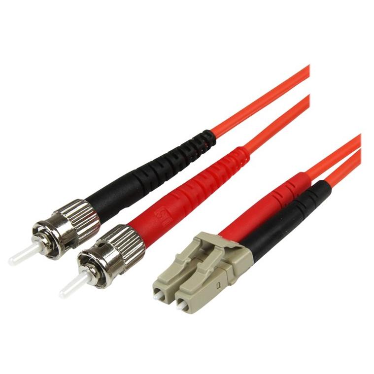 StarTech 1m Multimode Duplex Fiber Optic Cable (LSZH, LC/ST, OM2)