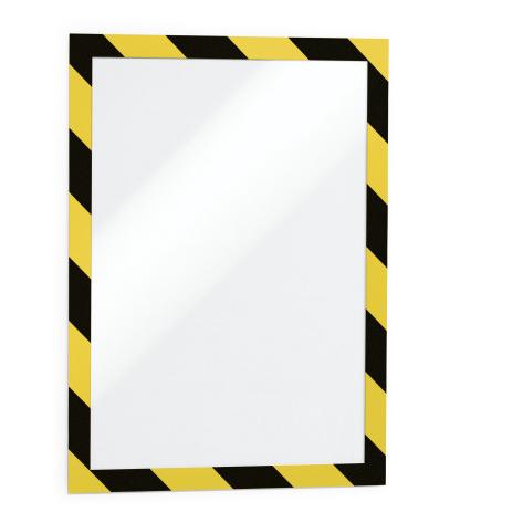 Durable Magnetic A4 Frame, Black and Yellow