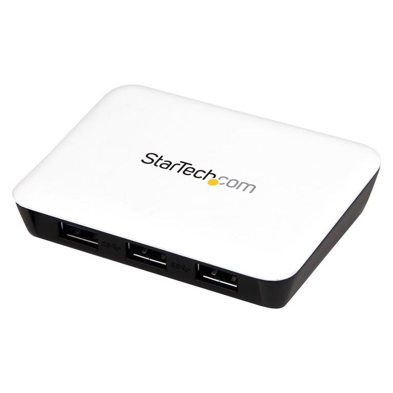StarTech.com USB 3.0 to Gigabit Ethernet Network Adapter with 3-Port USB 3.0 Hub - Self-Powered Desk Concentrator (Hub)