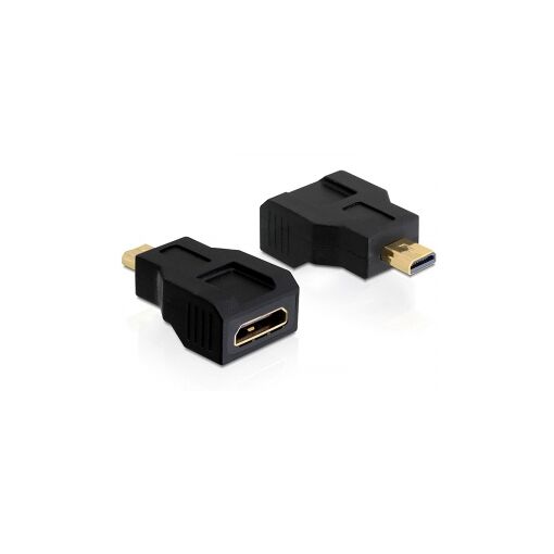 Delock 19-Pin HDMI Adapter - Micro D to C