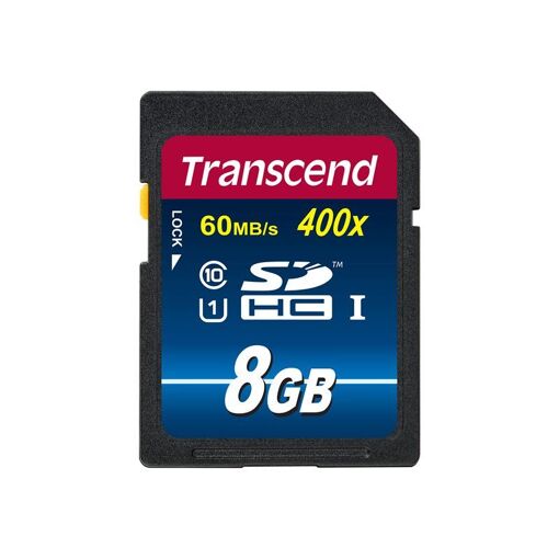 Transcend Premium Flash Memory Card - 8GB - UHS Class 1/Class 10 - 400x - SDHC UHS-I