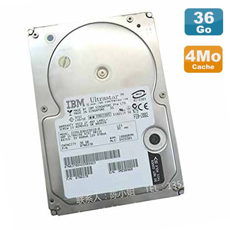 Disco duro IBM Ultrastar 36 GB SCSI interno 10.000 RPM