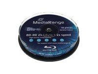 MediaRange - 10x BD-RE 25 GB 2x - Soporte