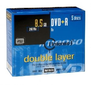 Intenso 5x DVD+R DL 8.5GB 8x Burner Case