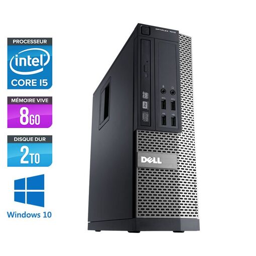 Dell Optiplex 790 SFF - Intel Core i5-2400, 3.10 GHz - 8 GB RAM - Disco duro de 2 TB - Lector de DVD - Ethernet Gigabit - Windows 10 Profesional