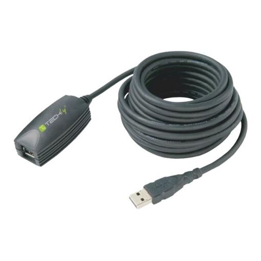 Cable de extensión USB activo IC Intracom - 5m, Tipo A Masculino a Femenino