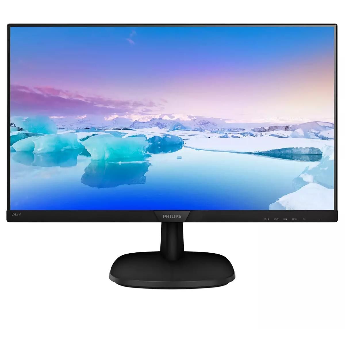 Philips V-line 243V7QDSB - LED Monitor - 24" - Full HD (1080p) @ 60Hz - IPS - 250 cd/m² - 1000:1 - 5ms - HDMI, DVI-D, VGA - Textured Black