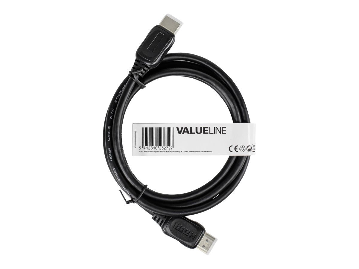 Nedis Valueline Bulk - HDMI to HDMI Cable with Ethernet - 2m - Black - 4K Support