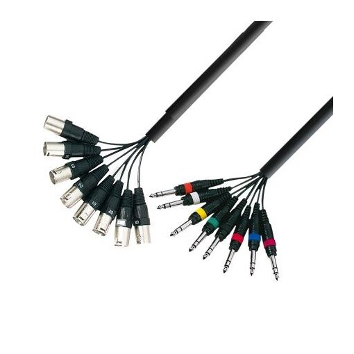 Adam Hall Multipair Cable 8 x XLR Male to 8 x 6.35mm TRS Stereo Jack - 5m