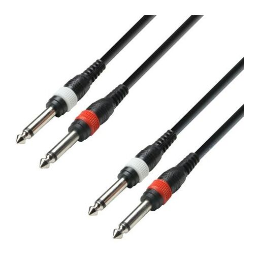 Cable de audio Adam Hall K3TPP0300 - 2x Jack mono de 6,35 mm a 2x Jack mono de 6,35 mm - 3.00 m