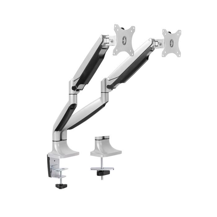 KIMEX Full Motion Desk Mount for 2 Screens PC 13''-32'', Black