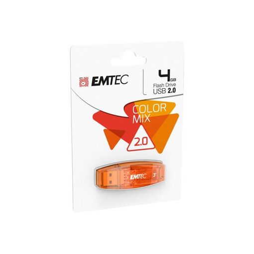 Unidad USB 2.0 Dexxon Color Mix 4 GB Naranja